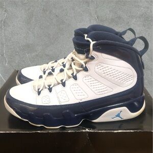 Air Jordan 9 Retro UNC Pearl Blue Mens 10.5 Basketball Shoes  White OG Box